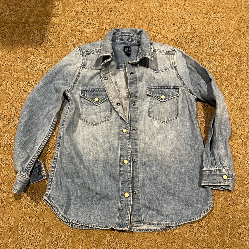 Denim Button-Up Shirt